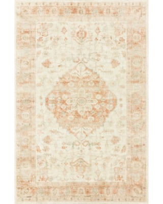 Rosette ROS-03 Ivory/Terracotta Area Rug