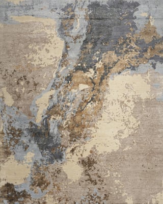 Silk Shadows SHA23 Beige Blue Area Rug