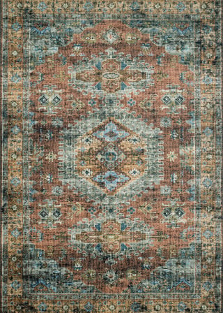 Skye SKY-07 Terracotta/Sky Area Rug