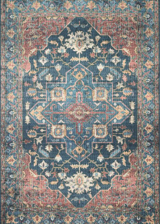 Skye SKY-08 Denim/Brick Area Rug