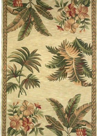 Sparta 3133 Ivory Tropical Oasis Area Rug