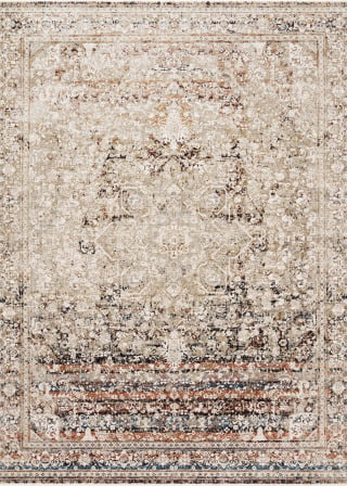 Theia THE-05 Taupe/Brick Area Rug