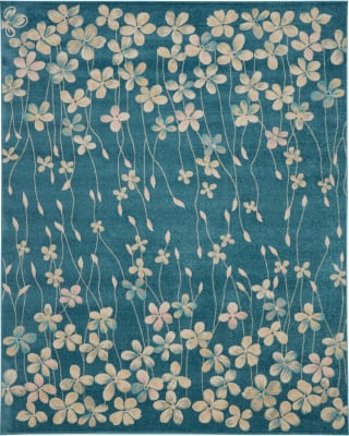 Tranquil TRA04 Turquoise Area Rug
