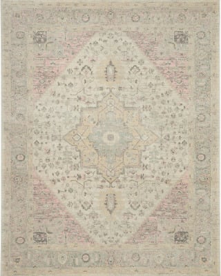 Tranquil TRA06 Ivory/Pink Area Rug