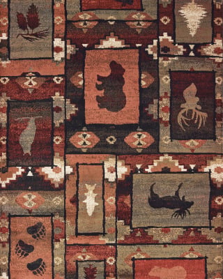 Woodlands 9601d Brown/Rust Area Rug