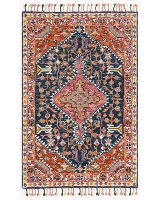 Zharah ZR-01 Navy/Multi Area Rug