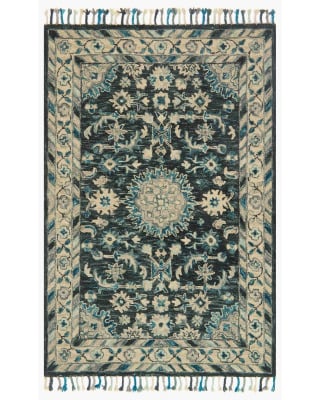 Zharah ZR-02 Teal/Grey Area Rug