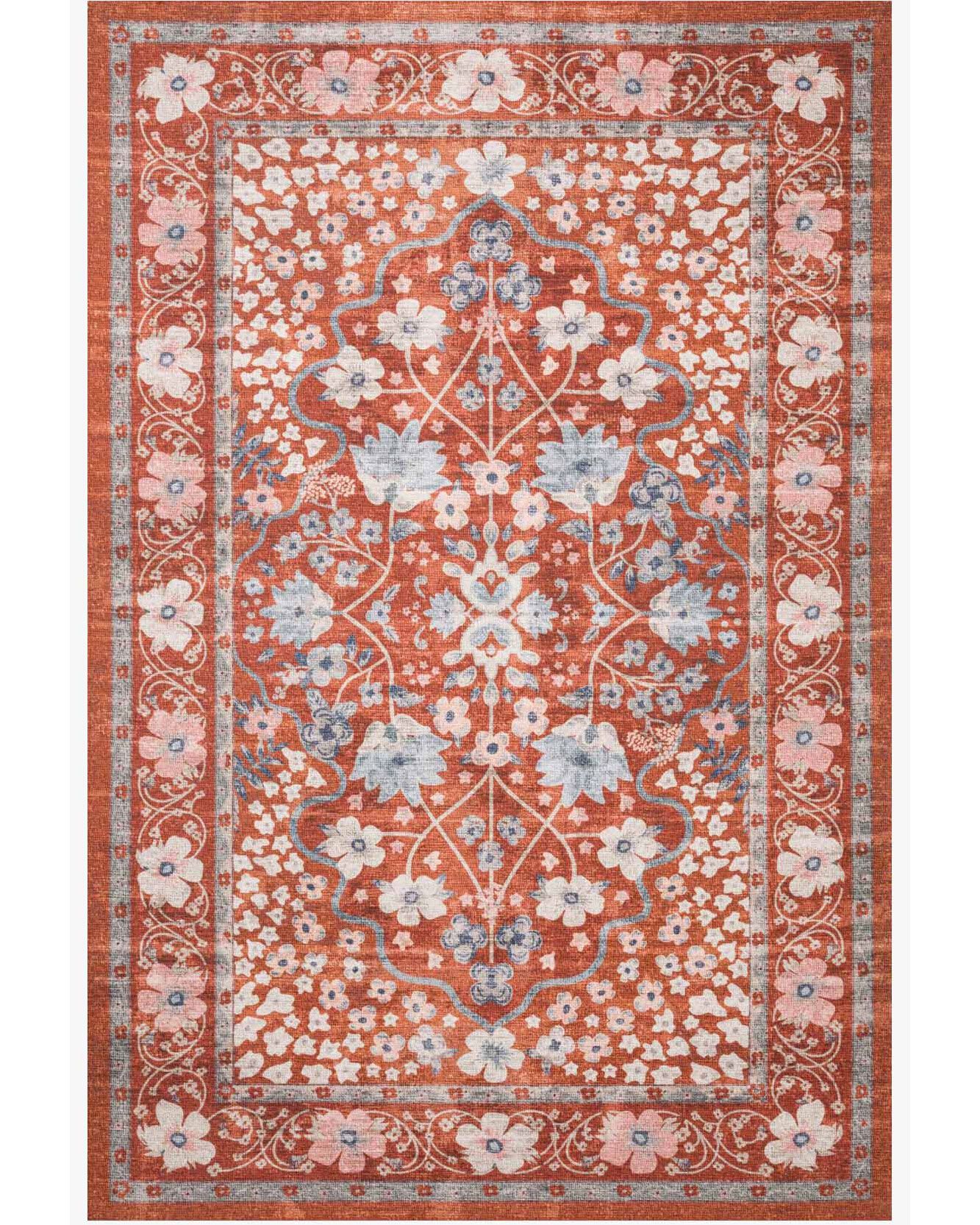 Loloi Palais PAL-02 Crimson Area Rug | Carpet Exchange