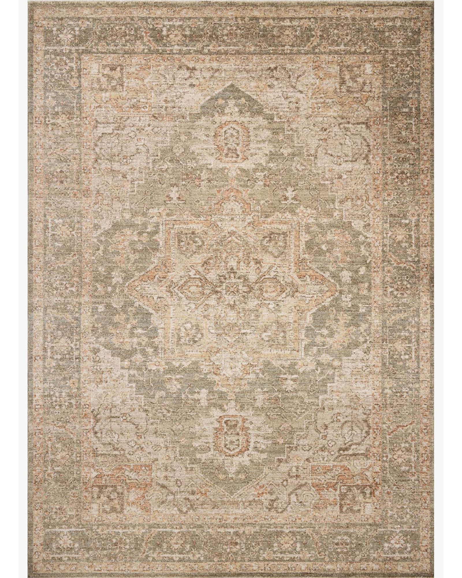 Loloi Palma PLM-08 Olive/Spice Area Rug | Carpet Exchange