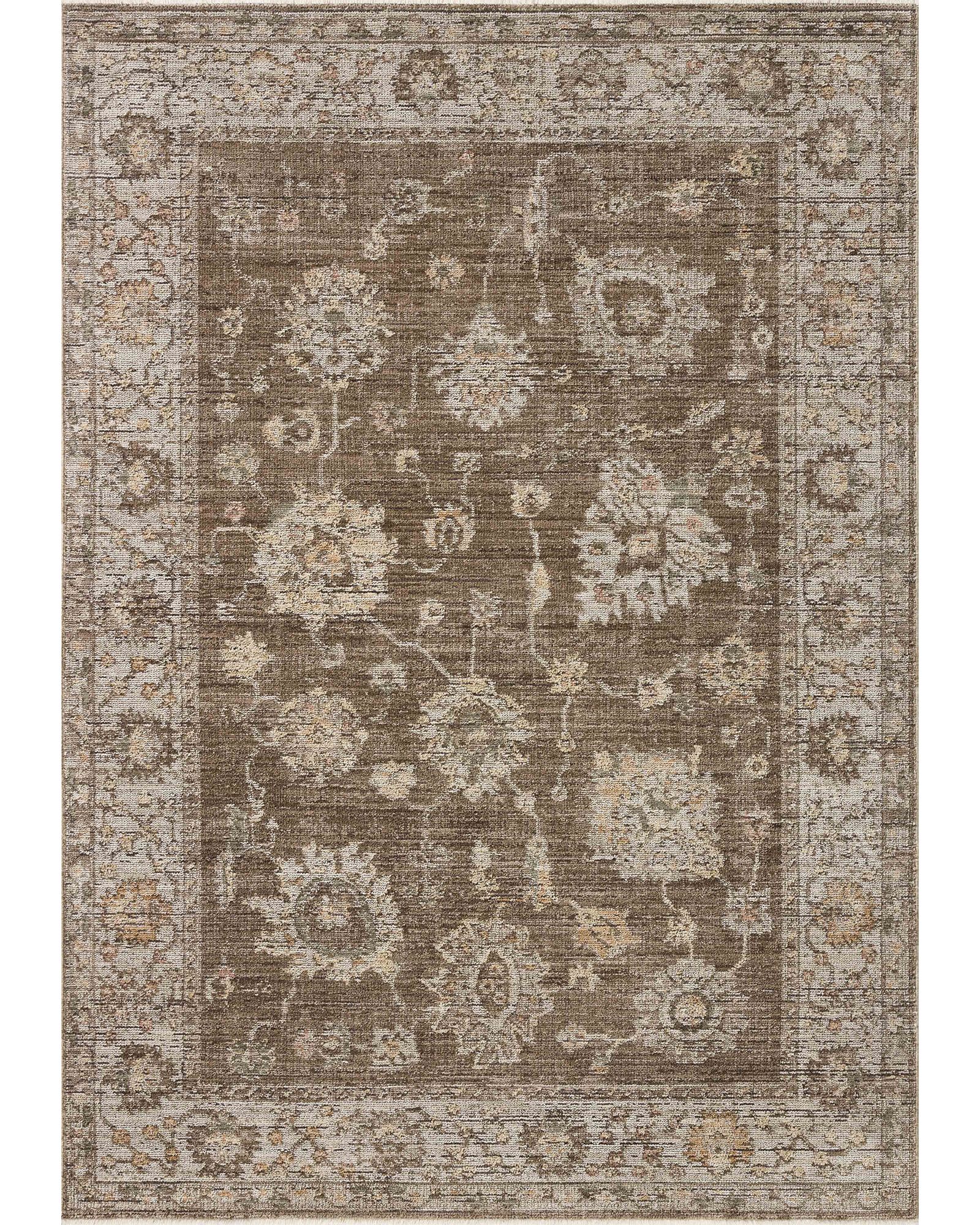 Loloi Priscilla PRL-01 Bark/Ivory 10' Square Rug