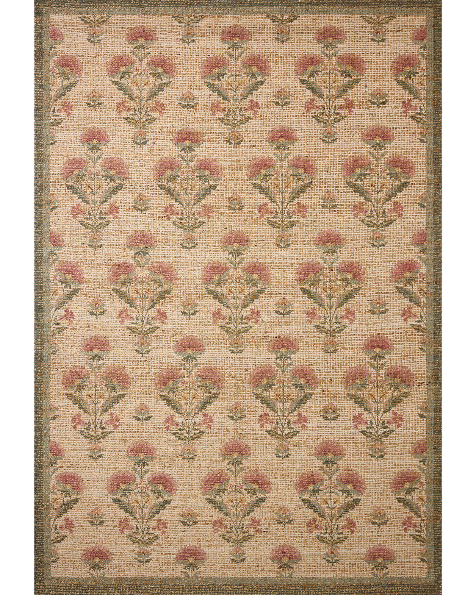 Loloi Rue RUE-01 Sage/Blush Area Rug | Carpet Exchange