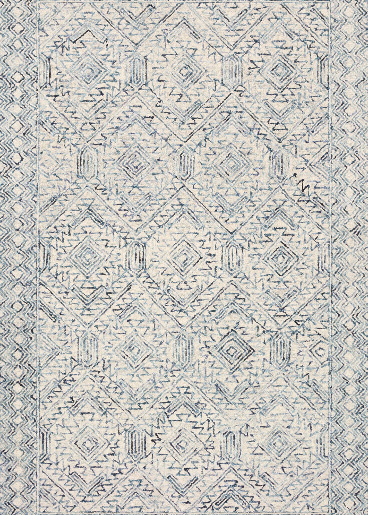 Loloi Ziva ZV-03 Bluestone Area Rug | Carpet Exchange