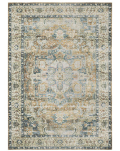 Charleston cha02 Blue/Gold Area Rug