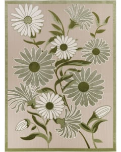 Aloha ALH33 Ivory Green Area Rug