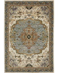 Andorra 2451b Ivory/Blue Area Rug