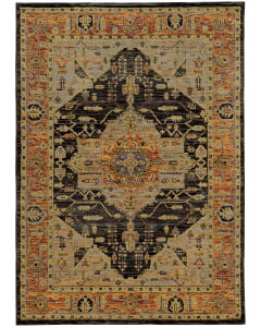 Andorra 7138b Gold/Grey Area Rug