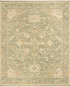 Antique Bloom ANB03 Teal Area Rug