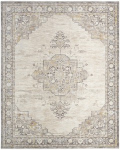 Antique Fusion ANF01 Ivory Charcoal Area Rug