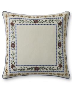 Aster Border PRP0082 Ivory/Multi 22" x 22" Throw Pillow