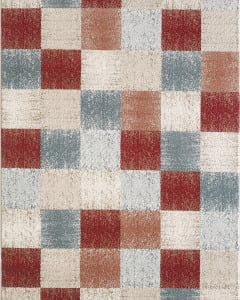 Avalon 5616 Brown Checkered Area Rug