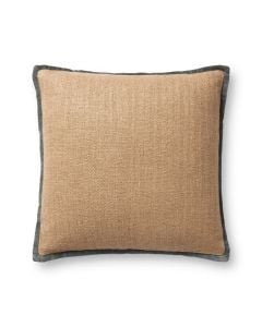 Aveline PAL0034 Natural/Blue 18" x 18" Throw Pillow