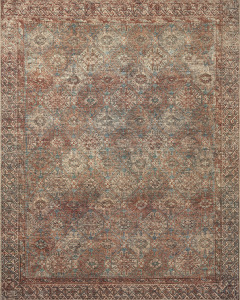 Billie BIL-04 Aqua/Rust Area Rug