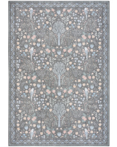 Botanical Washables BOT04 Charcoal Multicolor Area Rug