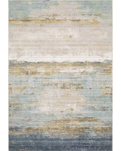 Cavett CAV09 Blue/Beige Area Rug