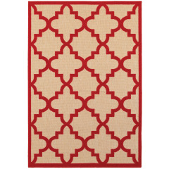 Cayman 660r Sand/Red Area Rug
