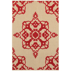 Cayman 97r Sand/Red Area Rug