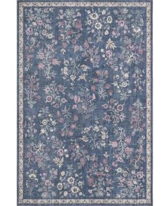 Chantelle 3302 Denim Wildflowers Area Rug