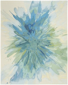 Color Splash CSP04 Ivory Blue Area Rug