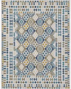 Dahlia 1402 Blue Mosaic Area Rug