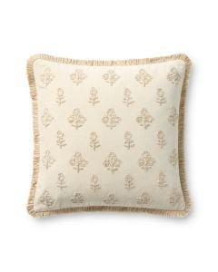 Darla PCJ0025 Ivory 18" x 18" Throw Pillow