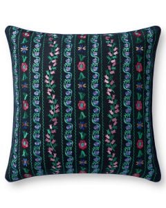 Delphine PRP0066 Navy/Multi 22" x 22" Throw Pillow