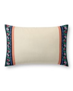 Delphine Stripe PRP0067 Cream/Multi 13" x 21" Lumbar Pillow
