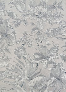 Dolce Flora Argento Area Rug