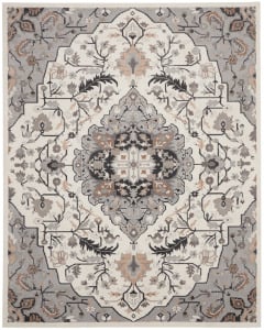 Elation ETN09 Ivory Grey Area Rug