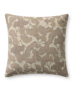 Fawn PCJ0032 Ivory/Silver 20" x 20" Throw Pillow