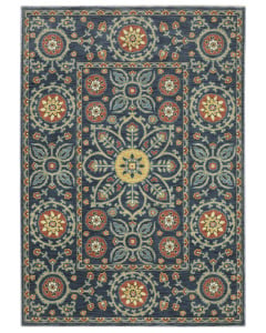 Francesca fr11b Blue/Rust Area Rug