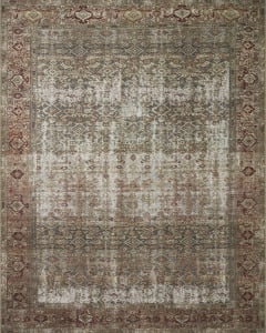 Georgie GER-07 Moss/Salmon Area Rug