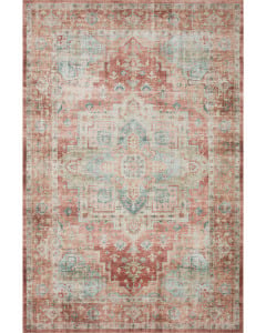 Heidi HEI-01 Terracotta/Aqua Area Rug