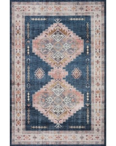 Heidi HEI-03 Denim/Blush Area Rug