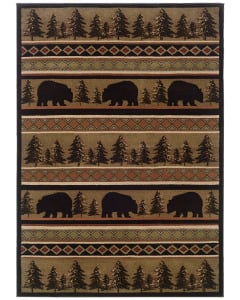 Hudson 1066a Black/Beige Area Rug
