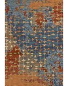 Illusions 6208 Blue/Coral Elements Area Rug