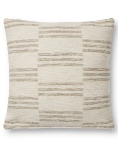 Jay PAL0026 Ivory/Sand 22" x 22" Throw Pillow