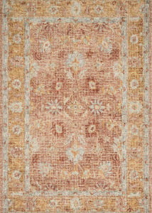 Julian JI-04 Terracotta/Gold Area Rug