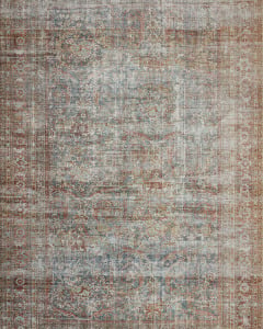 Jules Jul-05 Lagoon/Brick Area Rug