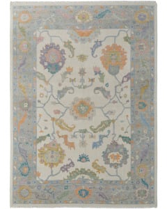 Karina 69G9F Ivory/Orange/Blue Rug