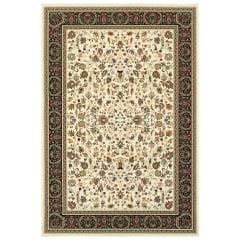 Kashan 108x Ivory/Black Area Rug